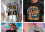 do typography merch tshirt logo and clothing graphic design